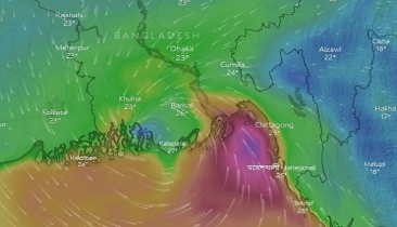 উপকূলীয় অঞ্চলে আঘাত হেনেছে ঘূর্ণিঝড় সিত্রাংয়ের মূল অংশ